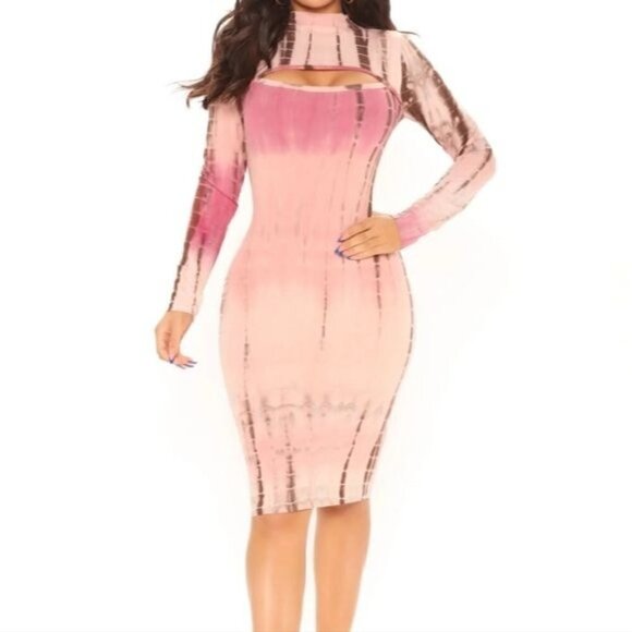 TIE DYE MINI DRESS SIZE L - Picture 1 of 5